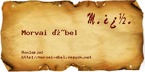 Morvai Ábel névjegykártya